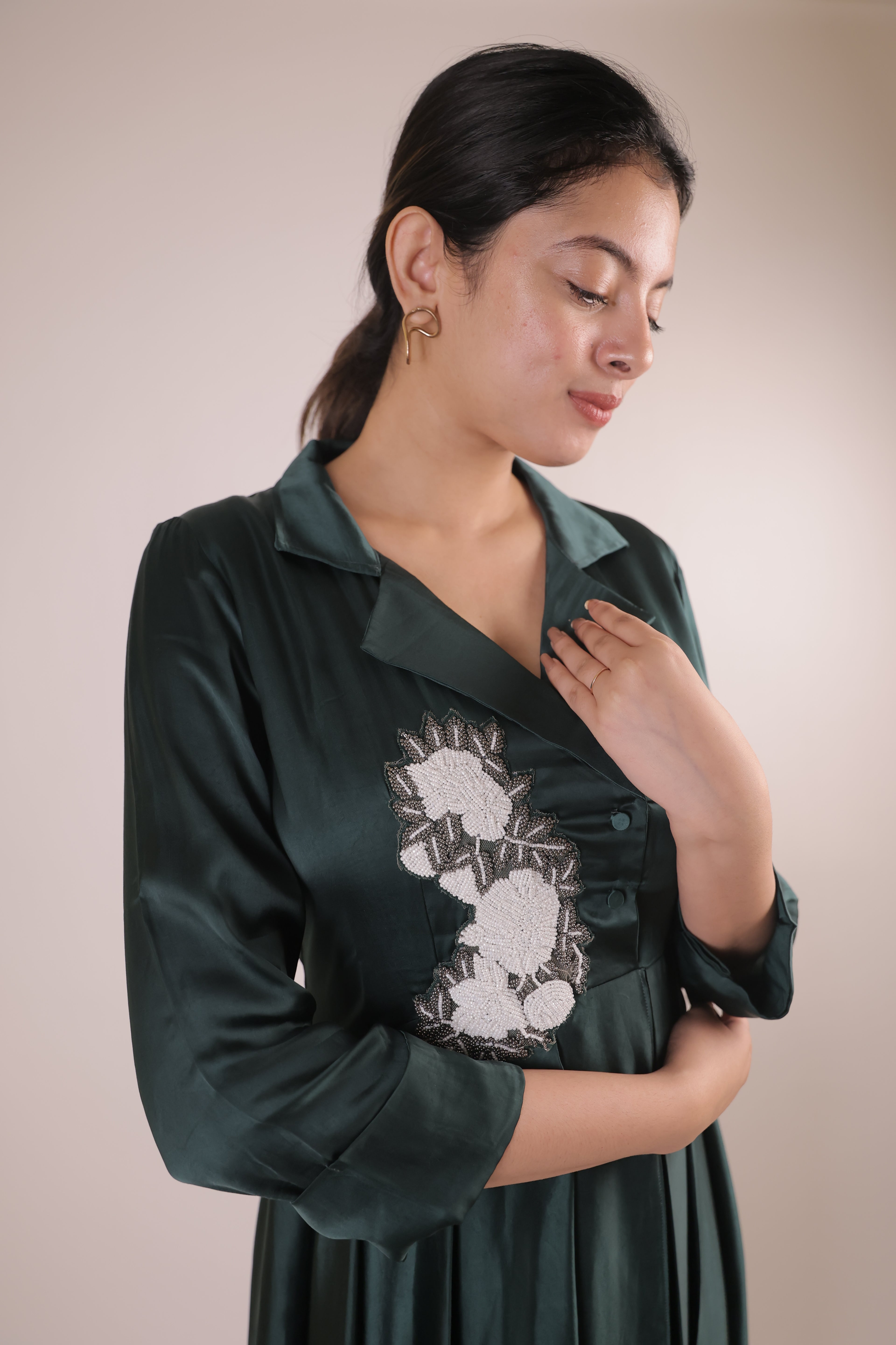 Green Buta dress