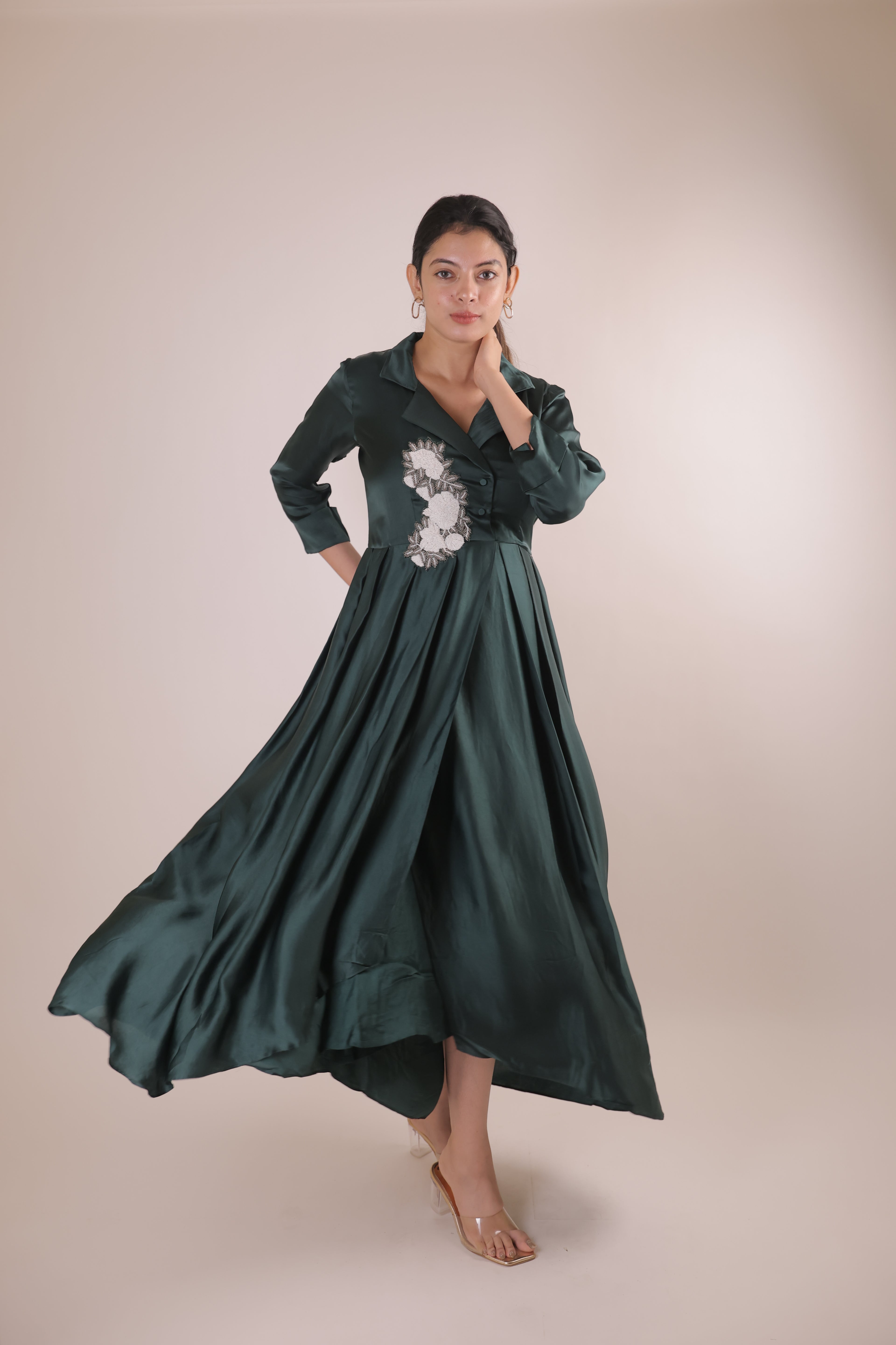 Green Buta dress
